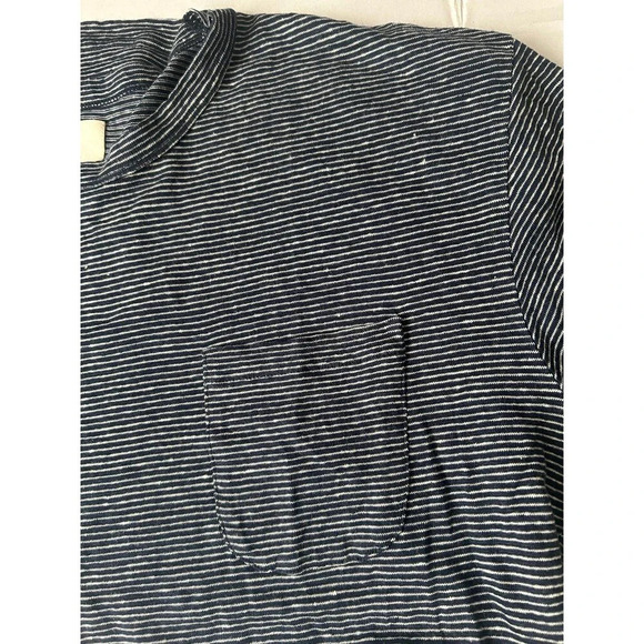 La Paz Portugal Men’s 100% Linen T-Shirt Short Sleeve size XL Striped - Picture 5 of 9